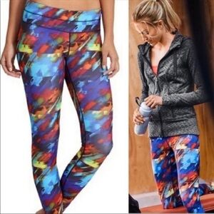 Athleta Colorburst Sonar Athletic Tights E.